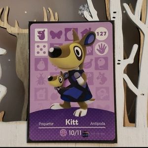 Genuine Animal Crossing amiibo card 127 Kitt